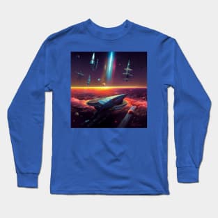 Interplanetary Spaceport Long Sleeve T-Shirt